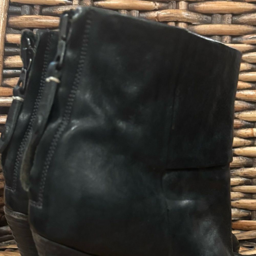 rag & bone Classic Newbury - Ankle Boot Size: 36/6 Black leather block booties - Picture 12 of 13